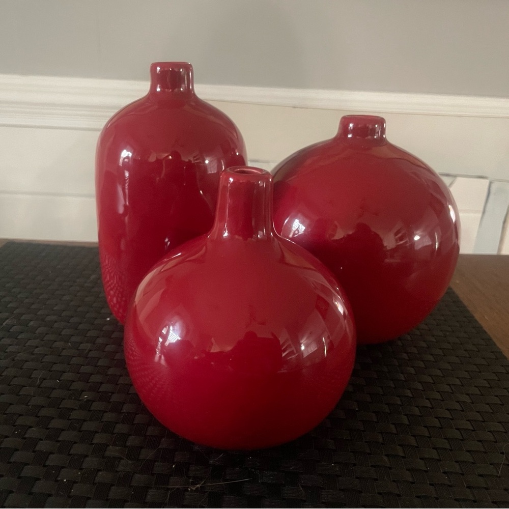 Set of three Crate & Barrel Bud Vases